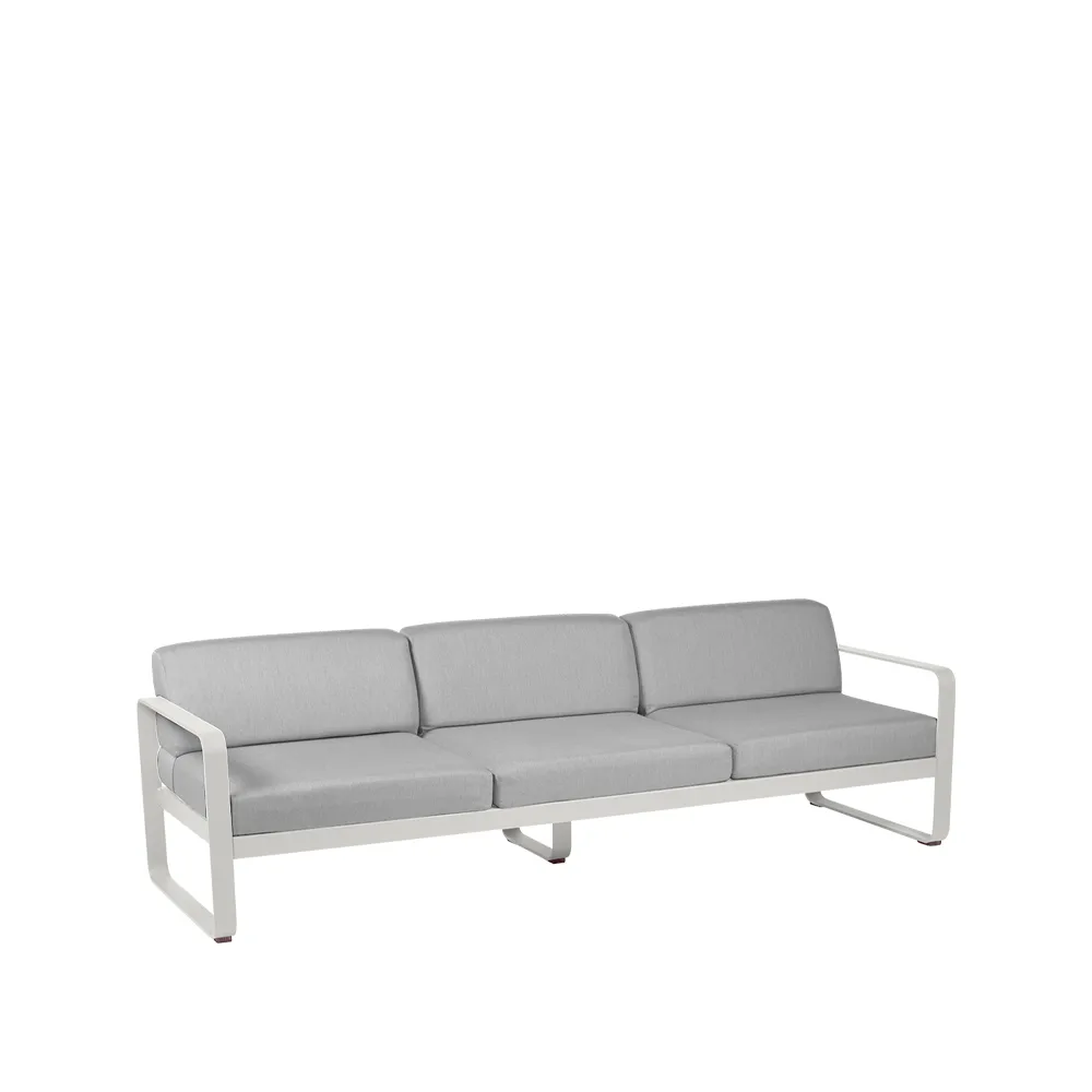 Bellevie soffa, 3-sits Clay grey (grå), flannel grey dyna Fermob