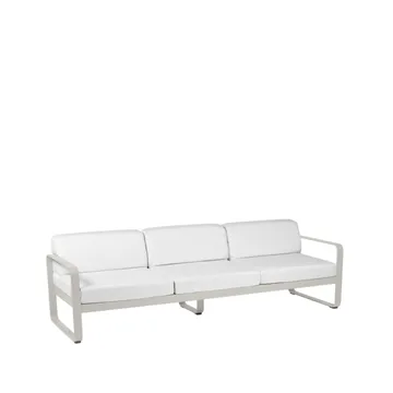 Bellevie soffa - 3-sits Clay grey (grå), off-white dyna - Fermob