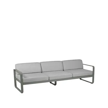 Bellevie soffa - 3-sits Rosemary (grön), flannel grey dyna - Fermob
