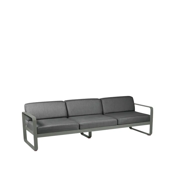 Bellevie soffa - 3-sits Rosemary (grön), graphite grey dyna - Fermob