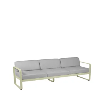 Bellevie soffa - 3-sits Willow green (grön), flannel grey dyna - Fermob
