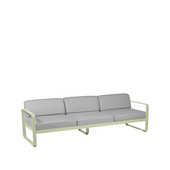 Bellevie soffa - 3-sits Willow green (grön), flannel grey dyna - Fermob