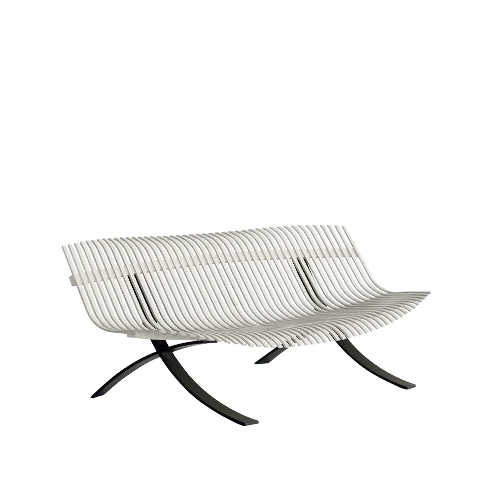 Charivari bänk, Clay grey (grå) Fermob