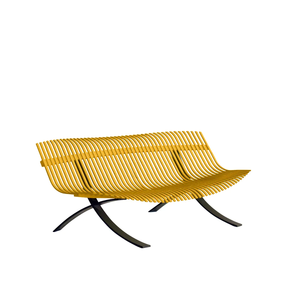 Charivari bänk, Honey (gul) Fermob