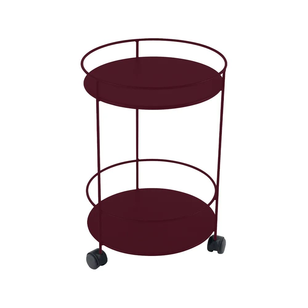 Guinguette sidobord med hjul, Black cherry (vinröd) Fermob