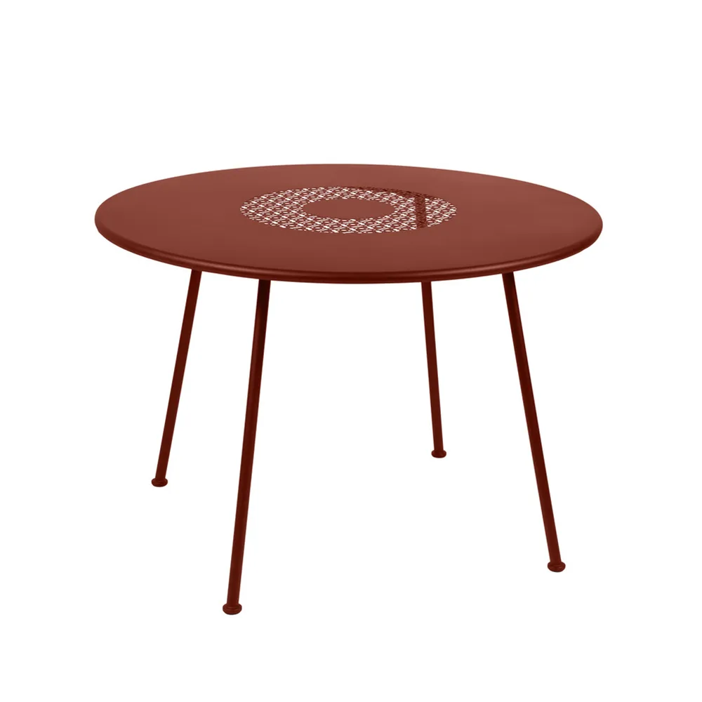 Lorette bord, Red ochre (röd), ø110 cm Fermob