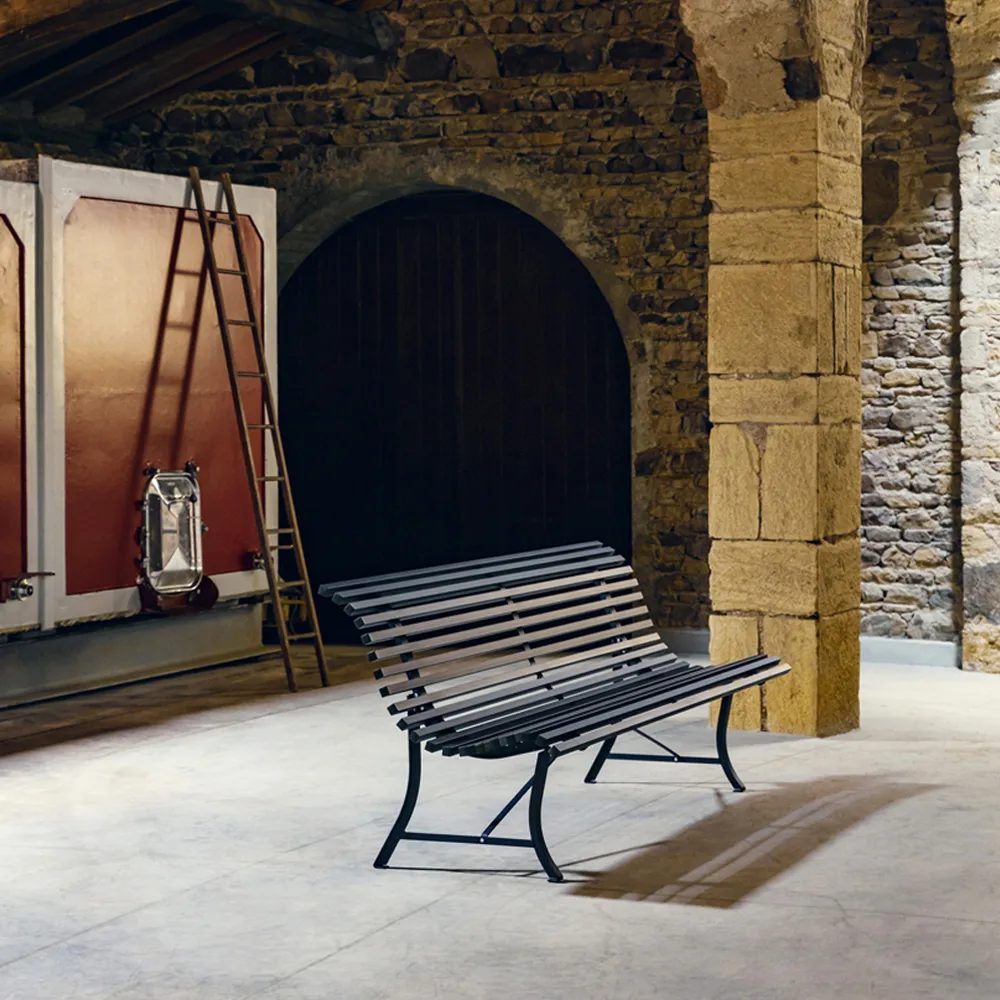 Louisiane bänk 200 cm, Anthracite (grå) Fermob
