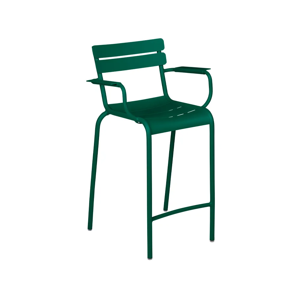 Luxembourg barstol med armstöd, Cedar green (grön) Fermob