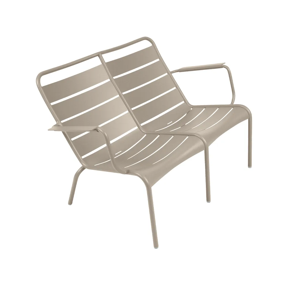 Luxembourg Duo karmstol låg, Nutmeg (beige) Fermob