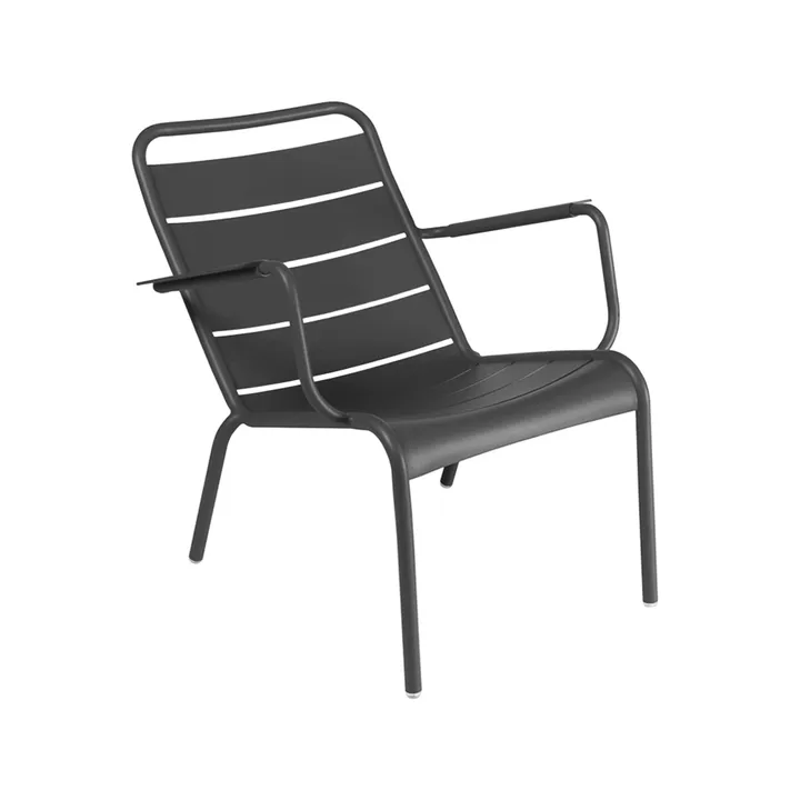 Luxembourg karmstol låg - Anthracite (grå) - Fermob