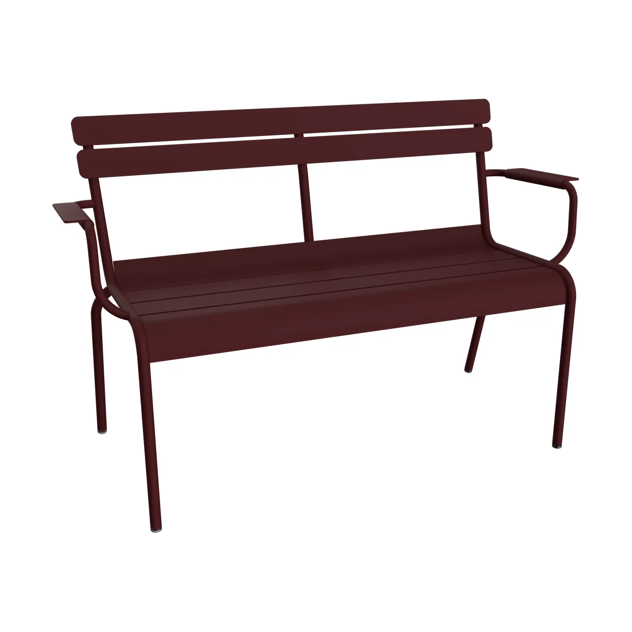 Luxembourg soffa med armstöd 131x55,5x86 cm, Black cherry (vinröd) Fermob