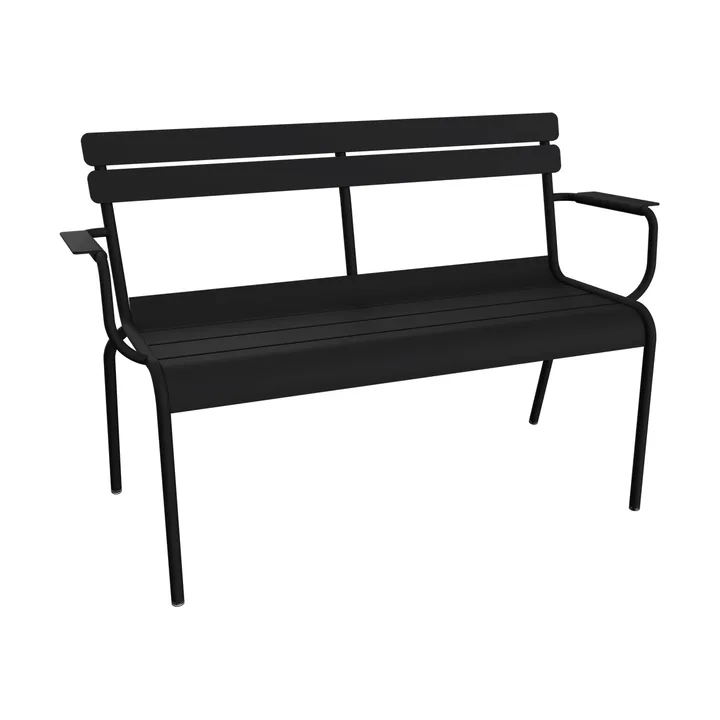 Luxembourg soffa med armstöd 131x55,5x86 cm - Liquorice (svart) - Fermob