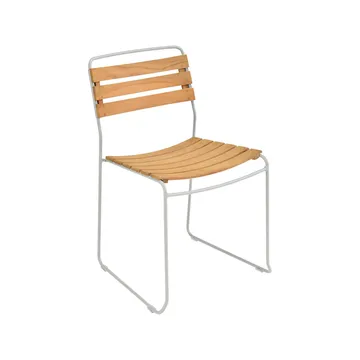 Surprising Teak stol - Steel grey - Fermob