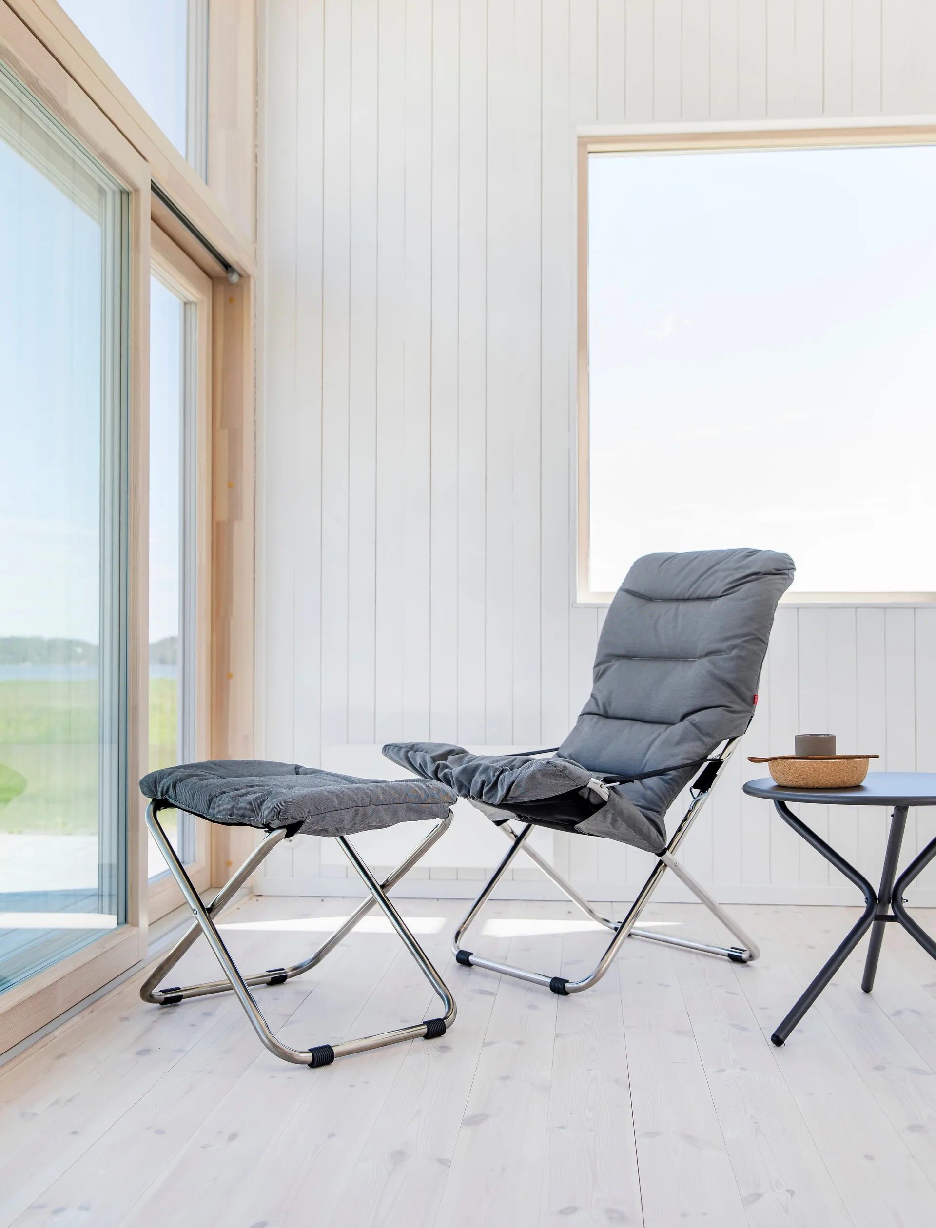 Fiesta Soft solstol, Antracit-aluminium Fiam