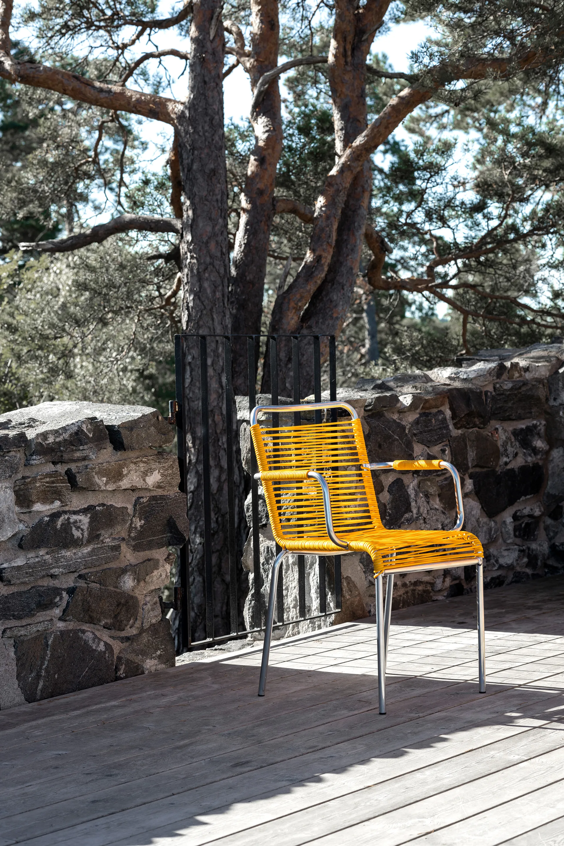 Mya karmstol aluminium, Yellow Fiam