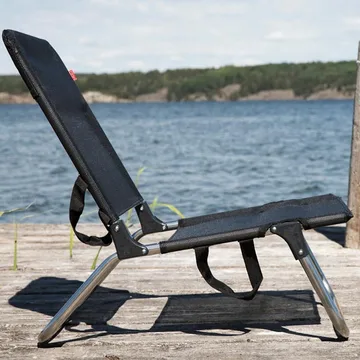 Quick solstol - Textaline black-aluminium - Fiam