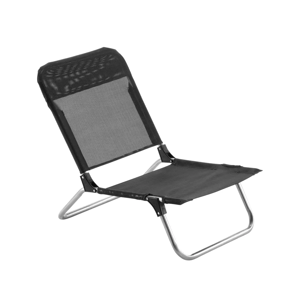 Quick solstol, Textaline black-aluminium Fiam