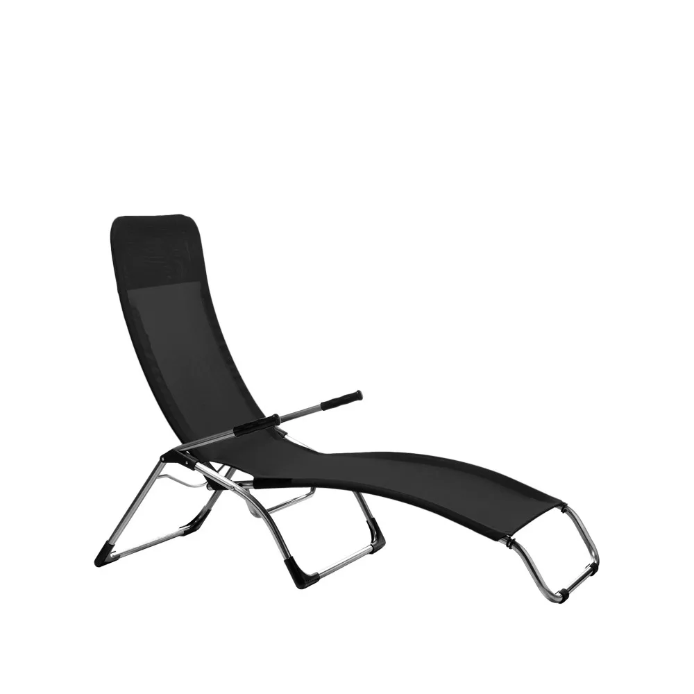 Samba solstol, Textaline black-aluminium Fiam