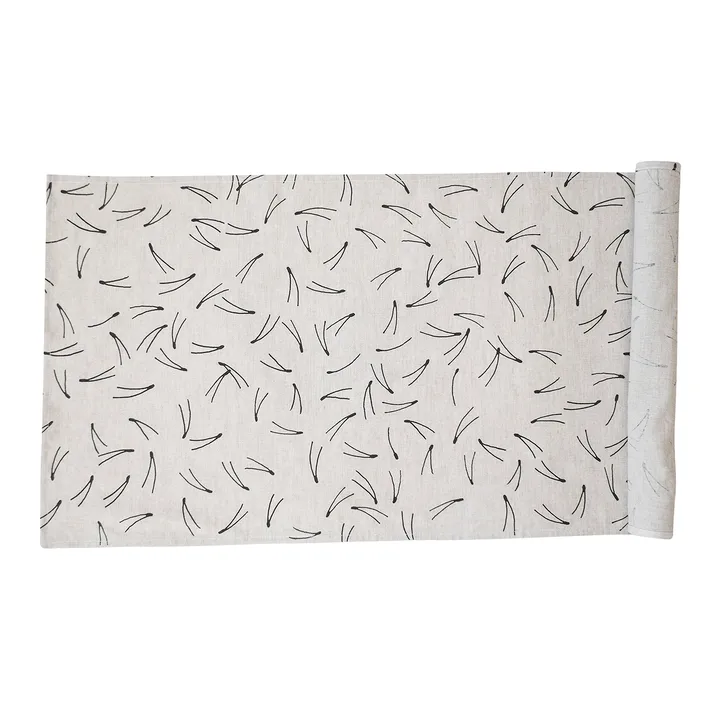 Barr bordslöpare 44x137 cm - Natur-svart - Fine Little Day
