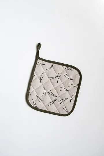 Barr quiltad grytlapp 21x21 cm - Natur-svart - Fine Little Day