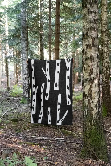 Birch filt 130x180 cm - Black-white - Fine Little Day