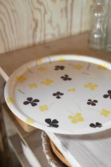 Clover bricka Ø38 cm - White-yellow - Fine Little Day