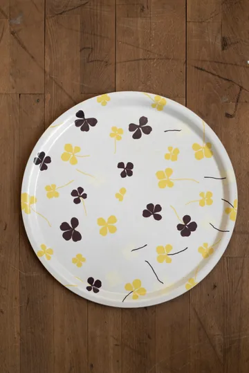 Clover bricka Ø38 cm - White-yellow - Fine Little Day