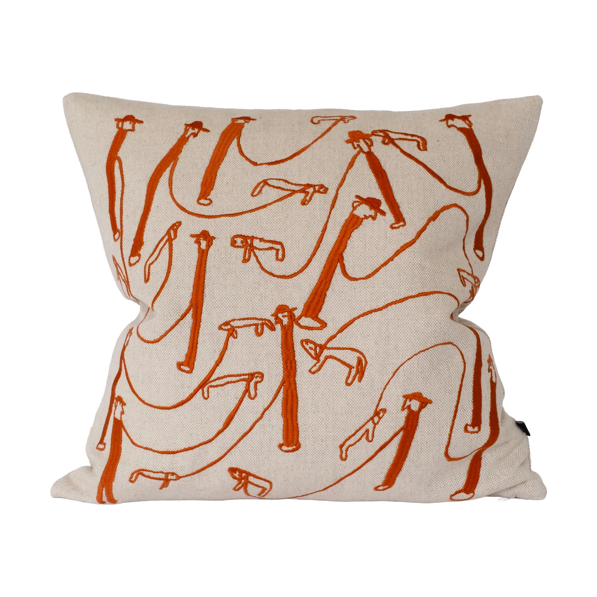 Dog walk kuddfodral 48x48 cm, Natur-orange Fine Little Day