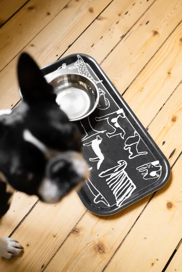 Dogs bricka 22x43 cm - Black-white - Fine Little Day