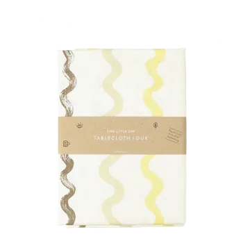 Randig bordsduk 149x250 cm - White-yellow - Fine Little Day