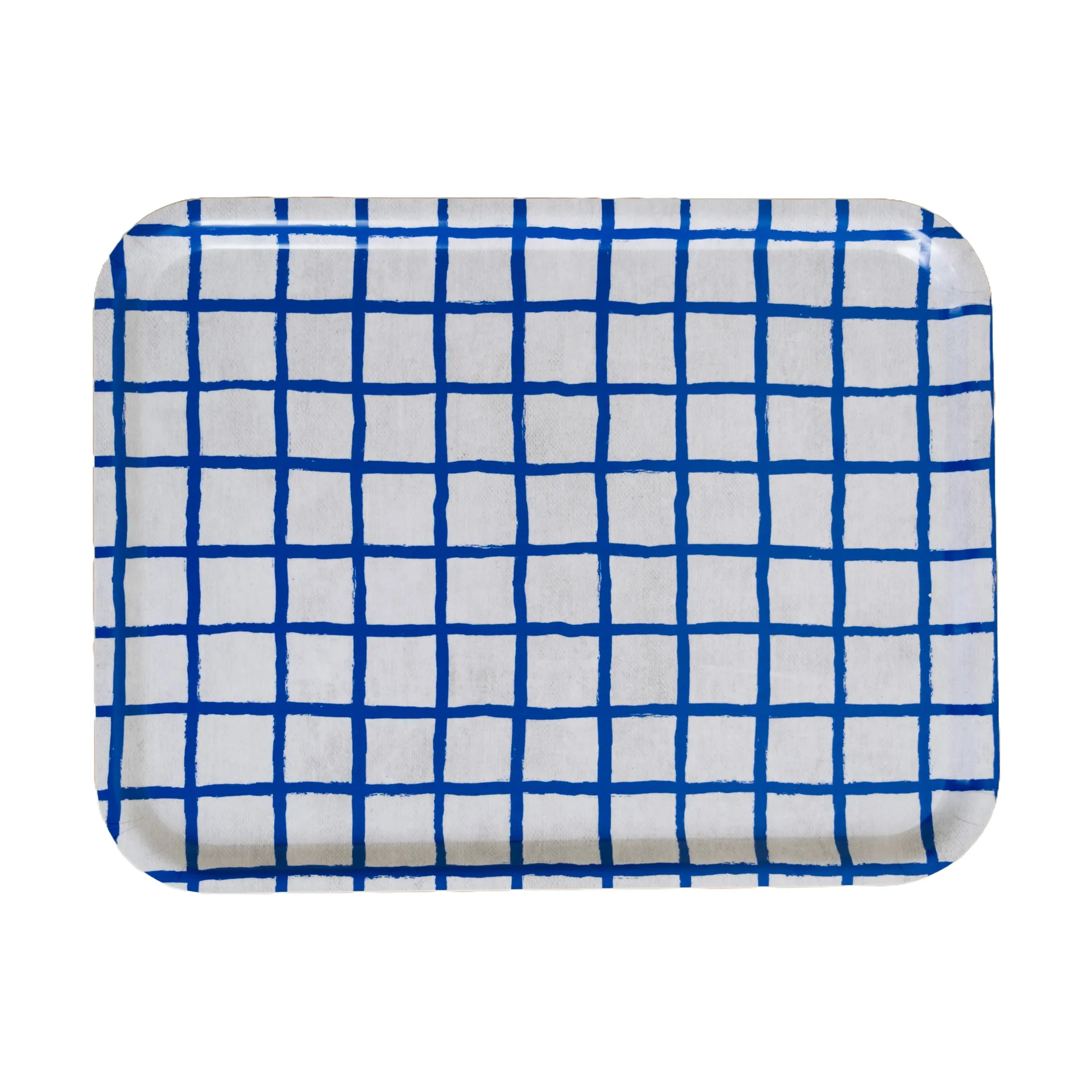 Rutig bricka 33x43 cm, Blue Fine Little Day