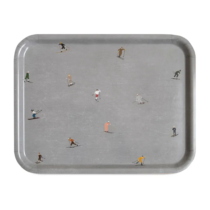 Skiers bricka 33x43 cm - Grå - Fine Little Day