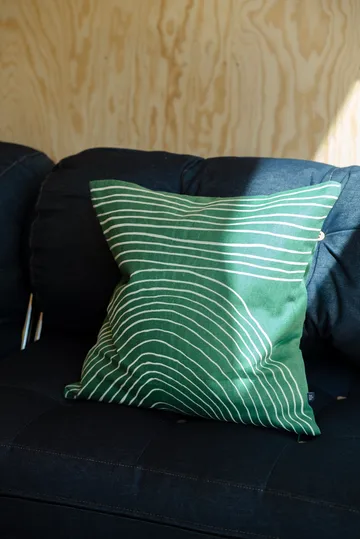 Strå kuddfodral 48x48 cm - Green - Fine Little Day