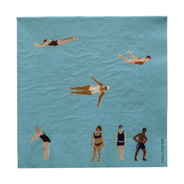 Swimmers pappersservetter 33x33 cm 25-pack - Multi - Fine Little Day