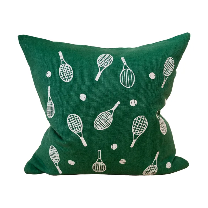 Tennisracket kuddfodral 48x48 cm - Green - Fine Little Day