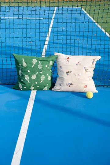 Tennisracket kuddfodral 48x48 cm - Green - Fine Little Day