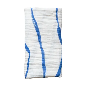 Våg muslinfilt 120x120 cm - Blue - Fine Little Day