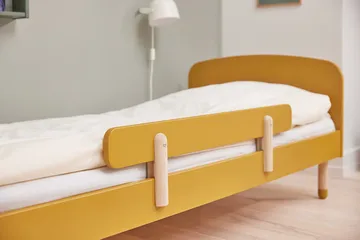 Dots säng med räcke 96x204 cm - Gul - FLEXA