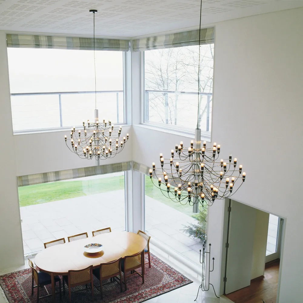 2097 Sarfatti ljuskrona, Krom 50 lampor Flos