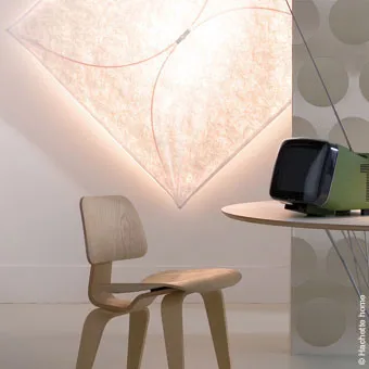 Ariette 1 vägglampa, Vit-textilduk Flos