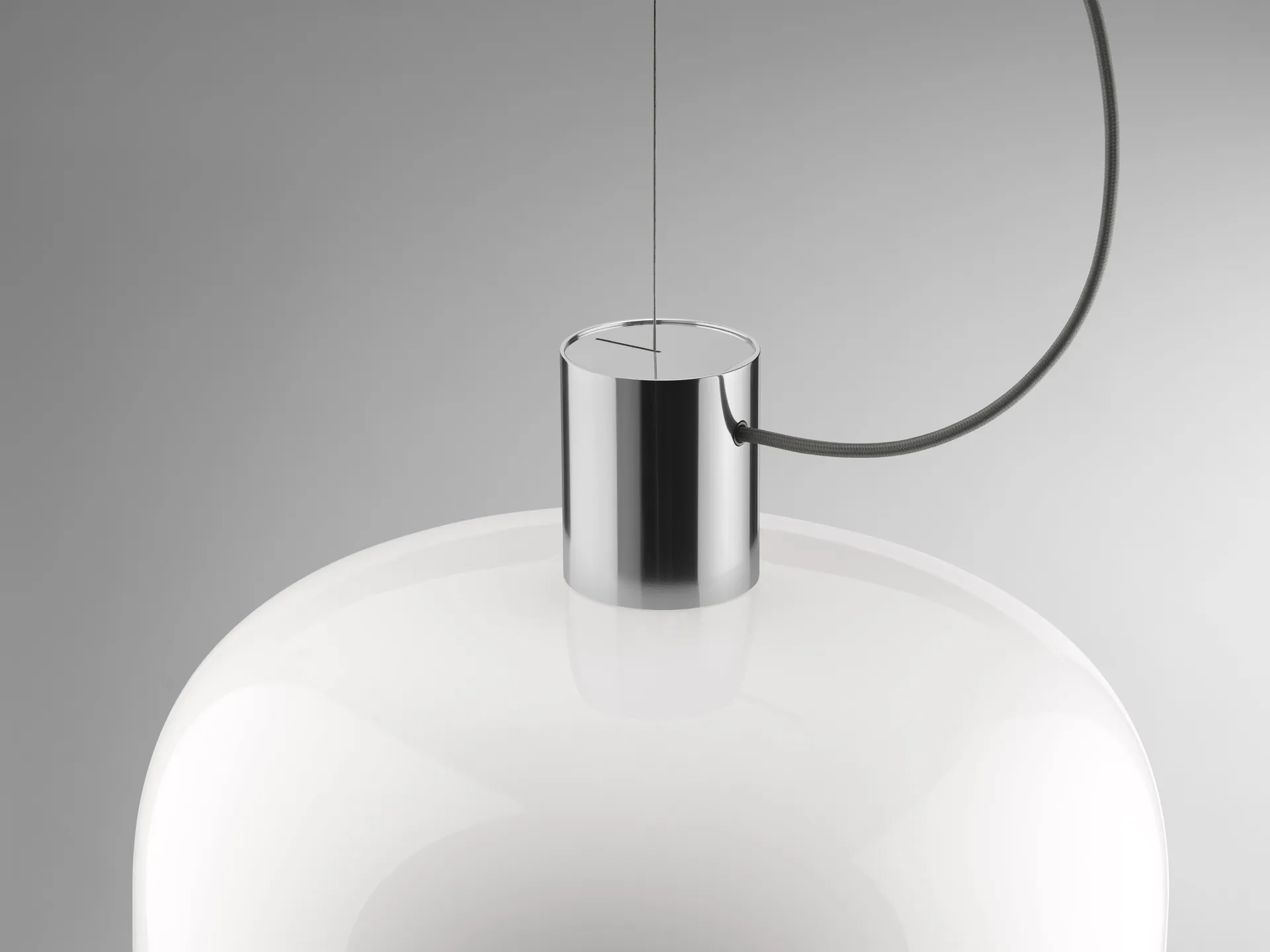 Bellhop Glass S2 pendel, Bright aluminum Flos