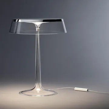 Bon Jour T bordslampa - Transparent-mattkromad topp - Flos