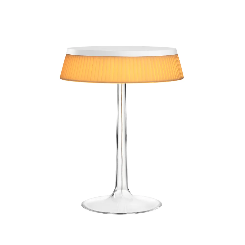 Bon Jour T bordslampa, White-soft tyg skärm Flos