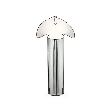 Chiara F golvlampa - Rostfritt stål-svart kant - Flos