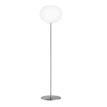 Glo-ball F3 golvlampa - Vitt opalglas-matt silverstativ - Flos