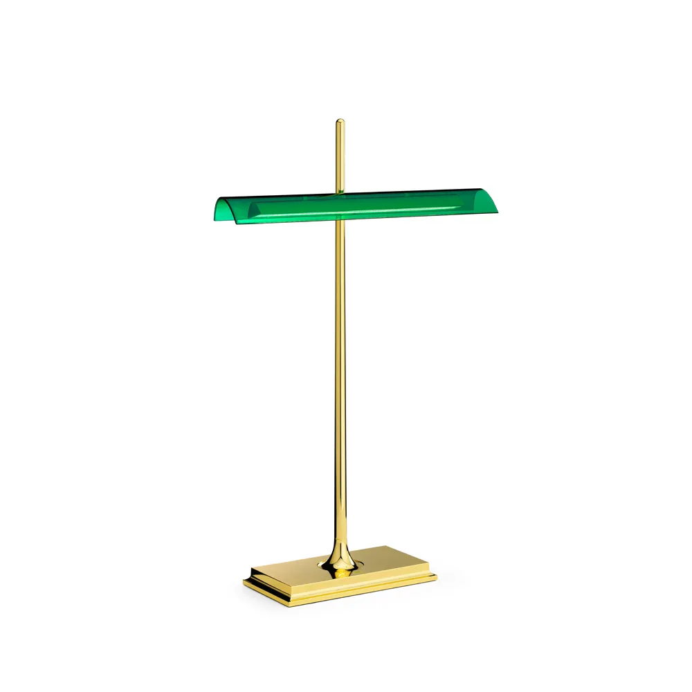 Goldman bordslampa, Mässing-grön Flos
