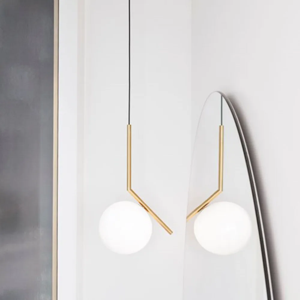 IC lights S1 pendel, Krom-opal Flos
