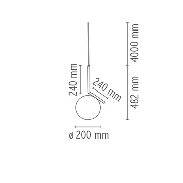 IC lights S1 pendel - Svart-opal - Flos