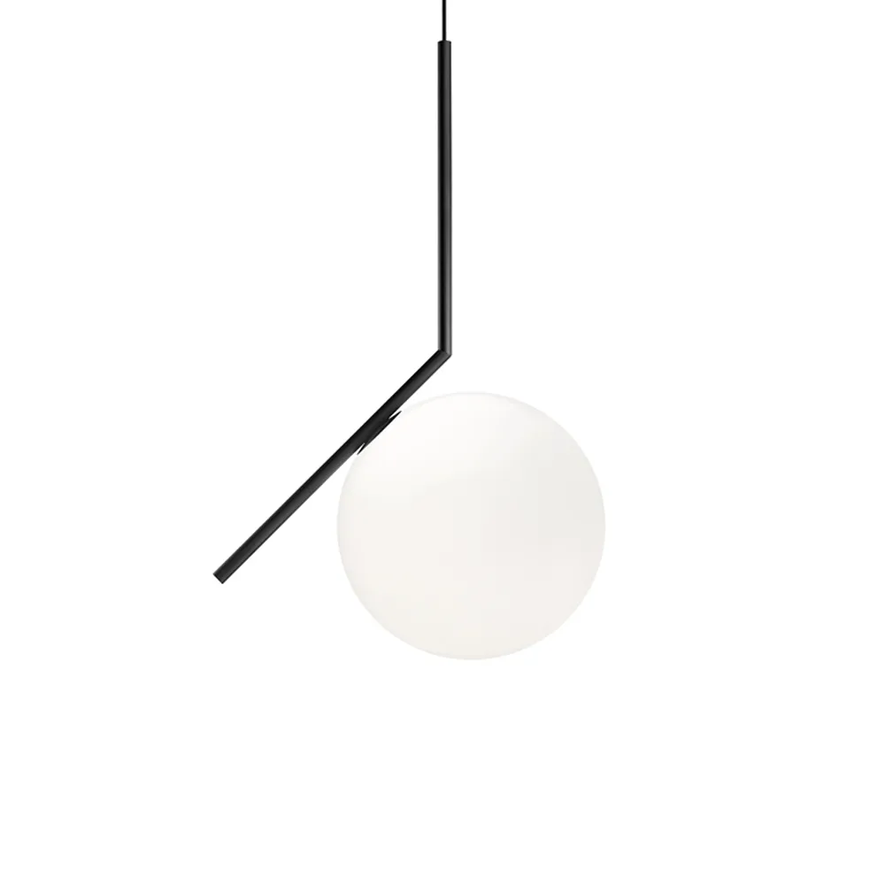 IC lights S2 pendel, Svart-opal Flos