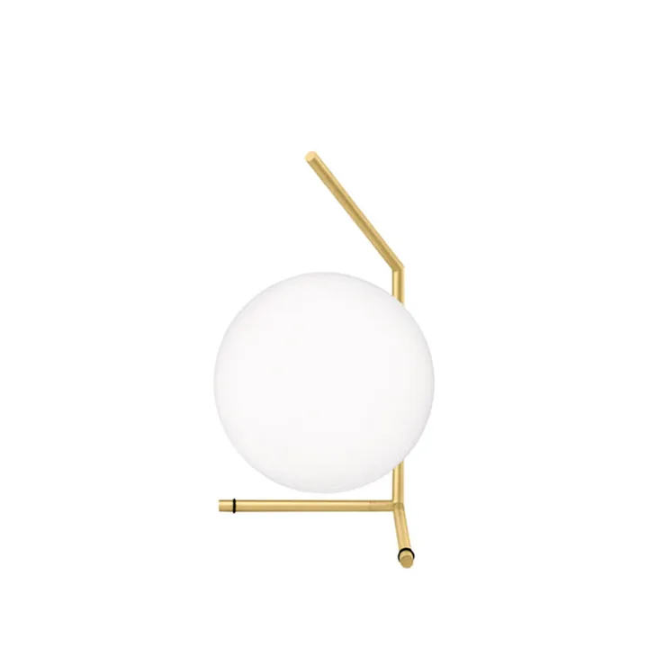 IC lights T1 low bordslampa - Borstad mässing-opal - Flos